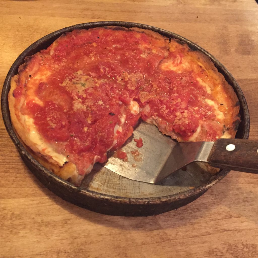 The Perfect 3 Day Itinerary in Chicago-Malnati's deep dish pizza