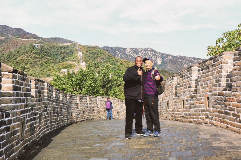 Making friends on the Great Wall of China