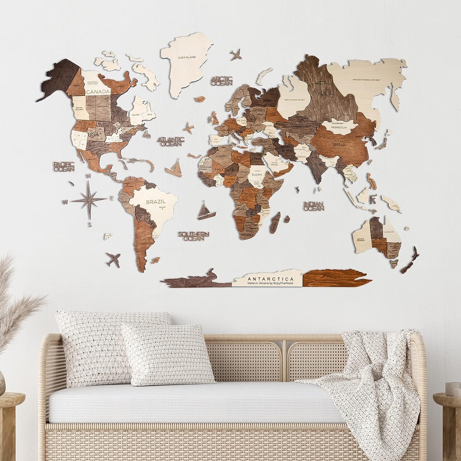 3D Wood World Map-The Best Gifts For Travelers