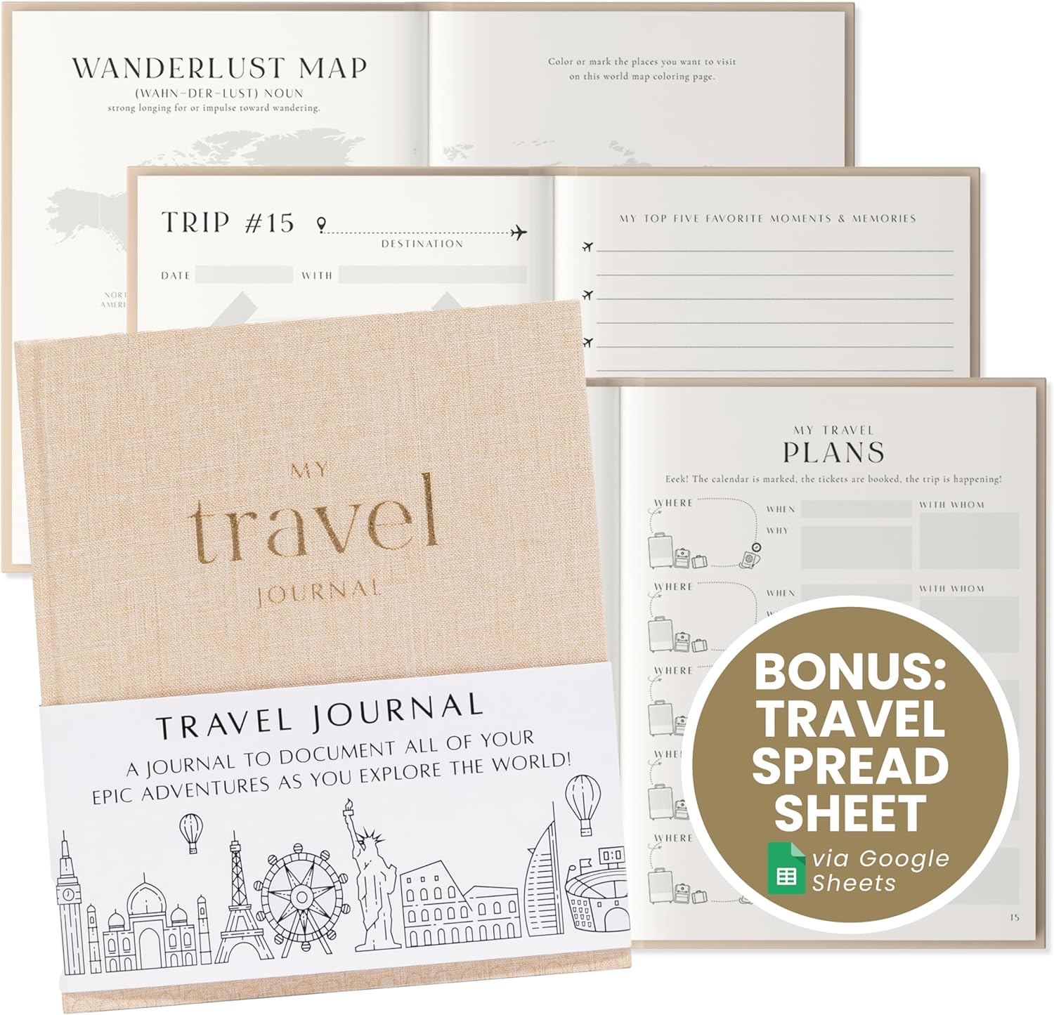 Travel Journal for Women and Men-The Best Gifts for Travelers
