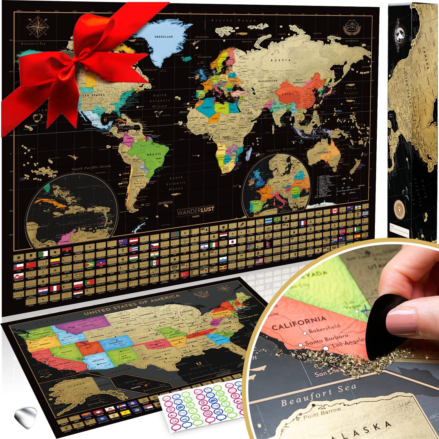 Two Scratch Off Maps-The Best Gifts For Travelers