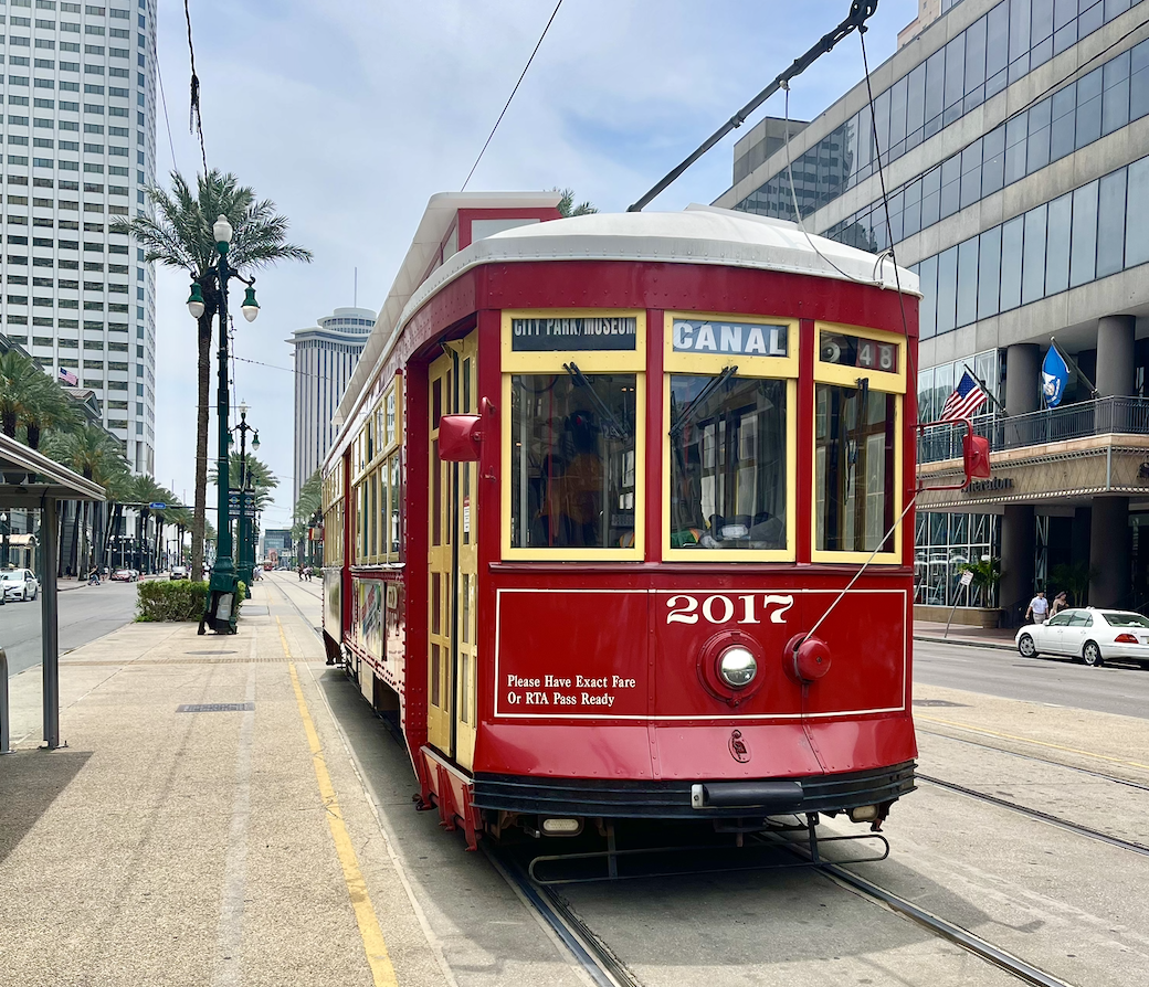 New Orleans streetcars -things to do in New Orleans when it rains